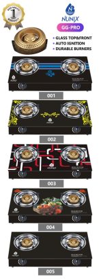 2 Burners Glass Tampered Gas Stove - Image 2
