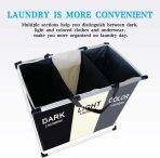3 Compartment Foldable Laundry Basket - Image 2