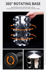 17pcs seasoning bottles rotating rack - Image 9