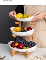 3 Tiers Luxurious Candy fruit rack with bowls - Image 8