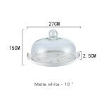 Ceramic Cake/serving plate with a glass cover - Image 5