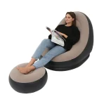Inflatable seat with foot rest and a pump - Image 2