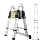 Double side d telescopic ladder 2.8*2.8/5.6mtrs