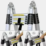 Double side d telescopic ladder 2.8*2.8/5.6mtrs - Image 8