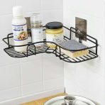 Metallic corner triangular bathroom/kitchen organizer - Image 2