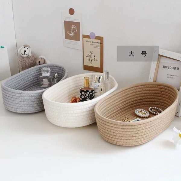 Woven Nordic Cotton Rope Storage set of 3